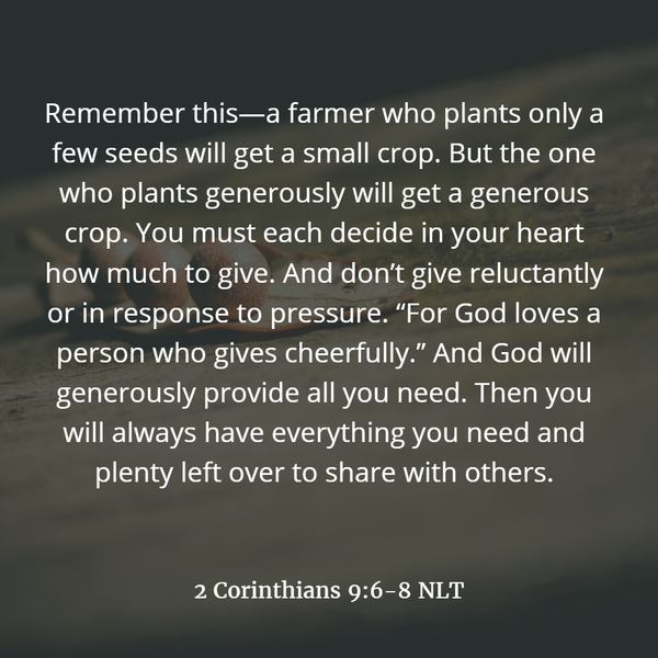 2 Corinthians 9:6-8